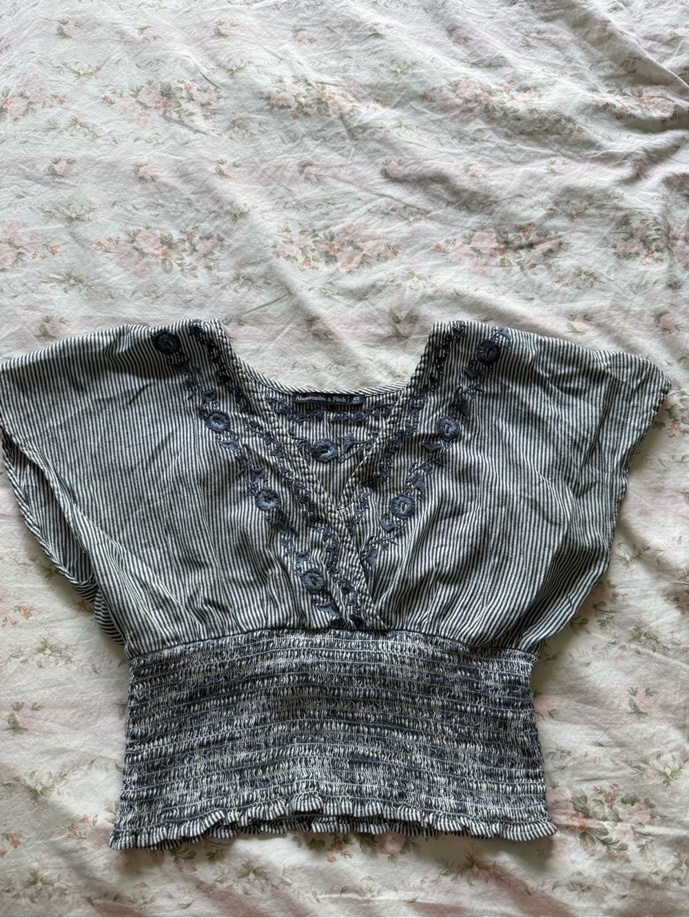 Abercrombie & Fitch Striped/Floral Crop top